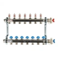 Коллекторная группа REHAU HKV-D на 7 выходов (РЕХАУ - 12080711002)1x3/4ЕК из нержавеющей стали с регулирующими и термостатическими вентилями и расходомерами - миниатюра фото 1