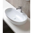 Накладная раковина AZZURRA ELEGANCE 60x42 см белая с отверстием под смеситель - миниатюра фото 3