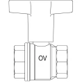Кран шаровый 1/2 ВВ маховик пластмассовый Optibal Oventrop - миниатюра фото 2