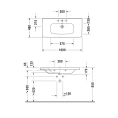 Раковина Duravit DuraStyle для мебели с переливом, 1000x480 мм, белый (2320100030) - миниатюра фото 2