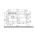 Подвесная тумба Duravit Happy D.2 Plus 408x1600x550 мм, 4 ящика, белый глянец (HP4963L2222) - миниатюра фото 2