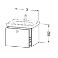 Тумба подвесная Duravit Brioso 1020 мм с выдвижным ящиком, белая матовая (BR404701818) - миниатюра фото 2