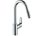 Смеситель для кухни Hansgrohe Focus M41 с вытяжным душем и поворотным изливом, хром (73880000) - миниатюра фото 1