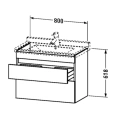 Подвесная тумбочка Duravit DuraStyle 800x470 мм, 2 выдвижных ящика, для умывальника Starck 3, цвет серо-коричневый матовый (DS648809191) - миниатюра фото 2