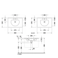Раковина Duravit Darling New для мебели с переливом, 1 отверстие под смеситель, 830x545 мм, белый (499830000) - миниатюра фото 4
