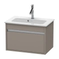 Тумба под раковину Duravit Ketho 410x600x385, 1 выдвижной ящик, базальт матовый (KT642204343) - миниатюра фото 1