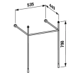 Консоль для раковины Laufen Kartell 810334/5, 53,5x44x79 см, черный матовый (3.8533.5.450.000.1) - миниатюра фото 2