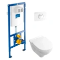 Комплект инсталляции Villeroy & Boch O Novo 5660 D1 01 с белой кнопкой смыва - миниатюра фото 1