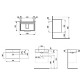 База под раковину LAUFEN Val подвесная белая матовая с 2 ящиками 635x390x530 мм (4.0231.2.110.260.1) - миниатюра фото 2