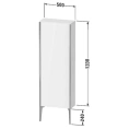 Подвесной шкаф Duravit XViu 1330 мм с зеркалом, цвет walnut dark/черный матовый (XV1316RB221) - миниатюра фото 2