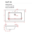 Раковина Artceram WASHBASINS GAP встраиваемая 86х51 см с 1 отв под смесительитель со слив переливом цвет белый - миниатюра фото 2