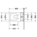 Унитаз-компакт подвесной Duravit DuraStyle 215509 (2155090000) - миниатюра фото 6