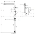 Смеситель Hansgrohe Focus 31817800 для кухни с поворотным изливом и выдвижной лейкой - миниатюра фото 6