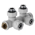 Узел нижнего подключения термостатический угловой Royal Thermo Design Pro 15мм М30х1,5 Белый (HC-1646651) - миниатюра фото 3