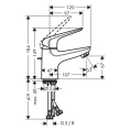 Смеситель для раковины Hansgrohe Novus Loop 70, хром, с донным клапаном (71080000) - миниатюра фото 2