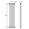 Радиатор стальной трубчатый Arbonia 2180/06 N12 3/4 SF-3 Anthrazit metallic с боковым подключением - миниатюра фото 3