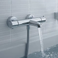 Термостат для ванны Hansgrohe Ecostat 100 с изливом 182 мм, хром (13201000) - миниатюра фото 1