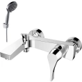 Настенный смеситель для ванны с душем Rossinka RS34 RS34-31 с эксцентриками - миниатюра фото 1