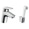 Смеситель для раковины Hansgrohe Logis с гигиеническим душем-биде (хром) (71290000) - миниатюра фото 1