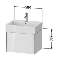Подвесная тумба Duravit XViu белый глянцевый/champagne matt, 397x584x454 мм (XV42340B122) - миниатюра фото 2