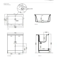 Раковина KERASAN Aquadom 75x50 см для постирочной без отверстия под смеситель, белая (029301*0) - миниатюра фото 2