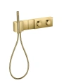 Встраиваемый термостат для душа AX Edge 470/100 с алмазной огранкой и ручным душем в полированном золоте (46701990) - миниатюра фото 1