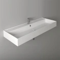 Подвесная раковина SIMAS AGILE 121x46 см с переливом, отверстием под смеситель, белая - миниатюра фото 1