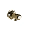 GESSI VENTI20 Подвод воды с держателем для ручного душа в цвете Brass PVD (65161#710) - миниатюра фото 1