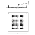 Верхний душ BOSSINI DREAM-CUBE 470x470 мм с LED-подсветкой и блоком управления (H37453.073) - миниатюра фото 2