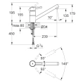 Смеситель для кухни Grohe Concetto с выдвижной лейкой - миниатюра фото 2