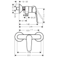 Настенный смеситель для душа Hansgrohe Logis E в хроме (71602000) - миниатюра фото 2