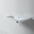 Раковина AZZURRA THIN 60см c 1 отв под смеситель цвет белый матовый - миниатюра фото 2