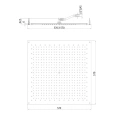 Верхний душ BOSSINI PARIS-CUBE 570x570 мм FLAT | Хром (I01605.030) - миниатюра фото 2