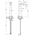 Смеситель для раковины Gessi Rettangolo K, хром, излив 128 мм (53006#031) - миниатюра фото 2