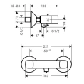 Смеситель для душа Hansgrohe Logis настенный с 2 ручками, хром (71263000) - миниатюра фото 2