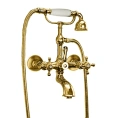 Смеситель для ванны Kerasan Retro с душем в золотом исполнении (739491 oro) - миниатюра фото 1