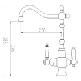 Смеситель Zorg Clean Water ZR 336 YF-50 для кухни однорычажный с выдвижной лейкой - миниатюра фото 2