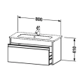 Тумба под раковину Duravit Ketho 410x800x385 с выдвижным ящиком, цвет TERRA (KT642301414) - миниатюра фото 2