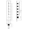 Встраиваемый термостатический смеситель GESSI INCISO на 5 источников, цвет Nero XL (58210#299) - миниатюра фото 2