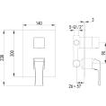 Смеситель для ванны с душем Lemark Unit LM4528C со встроенным механизмом - миниатюра фото 2