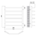 Полотенцесушитель электрический Terminus Виктория П6 50x83 E L - миниатюра фото 2