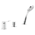 GESSI Rilievo Смеситель для ванны на 3 отверстия с выдвижной душевой лейкой и системой наполнения через перелив (59043#031) - миниатюра фото 1