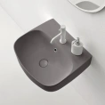 Подвесная накладная раковина Kerasan Nolita 50x45 см, цвет Ferro matt, с отверстием под смеситель (534089*1 ) - миниатюра фото 1