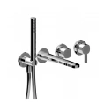 Встраиваемый смеситель для ванны Fantini Lame с ручным душем, излив 190 мм, 2 источника, хром (24 02 M121B) - миниатюра фото 1