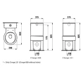 Безободковая чаша унитаза Laufen VAL 660x390x430мм с универсальным выпуском (8.2428.1.000.000.1) - миниатюра фото 2