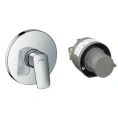 Встраиваемый смеситель для душа Hansgrohe Logis: хром, 1 источник, внутренняя и внешняя части (71666000) - миниатюра фото 1