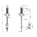 Смеситель для биде GESSI 316: однорычажный, на 1 отверстие, цвет steel brushed (54407#239) - миниатюра фото 2