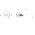 Встраиваемый смеситель GESSI INCISO для раковины с изливом 264-234 мм, цвет Nero XL (58089#299) - миниатюра фото 2