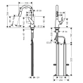 Кухонный смеситель Hansgrohe Focus M42 с вытяжным душем и поворотным изливом (71821000) - миниатюра фото 2