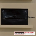 Раковина GLOBO Incantho подвесная или на мебель 610x370 мм с переливом и выпуском цвет черный образец - миниатюра фото 1